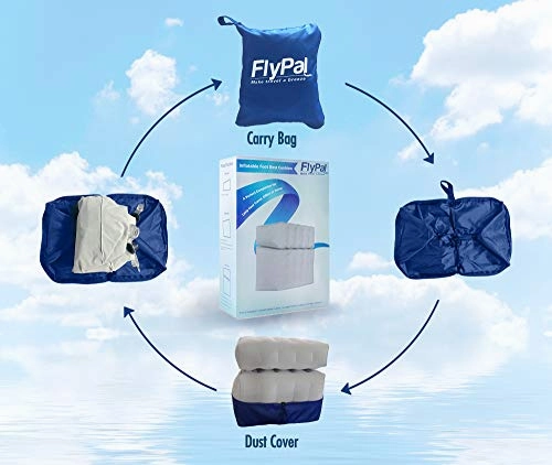 Flypal Inflatable Foot Rest for Travel, Home and Office and Blow-Up Pillow Cushion for Kids to Sleep on Long Flights, 17"x11"x17", Grey