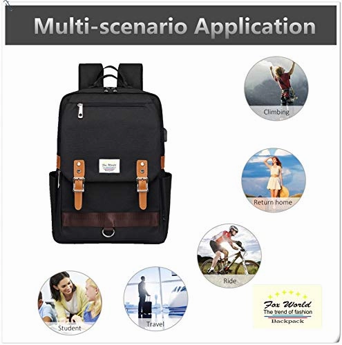 Fox World Laptop Backpack Original Designed Casual College Daypacks Outdoor Sports Rucksack Men