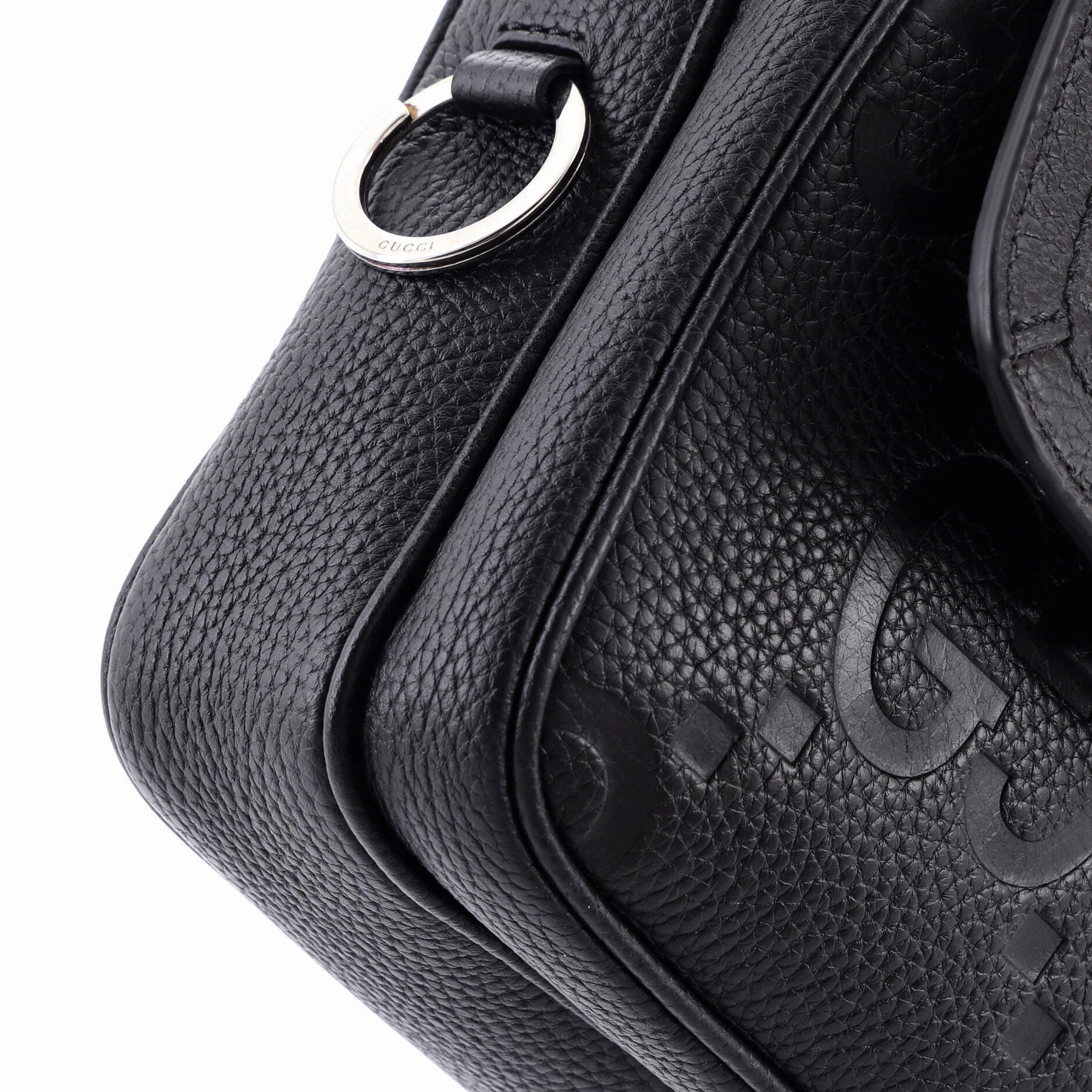 Front Pocket Crossbody Messenger Jumbo GG Embossed Leather Small
