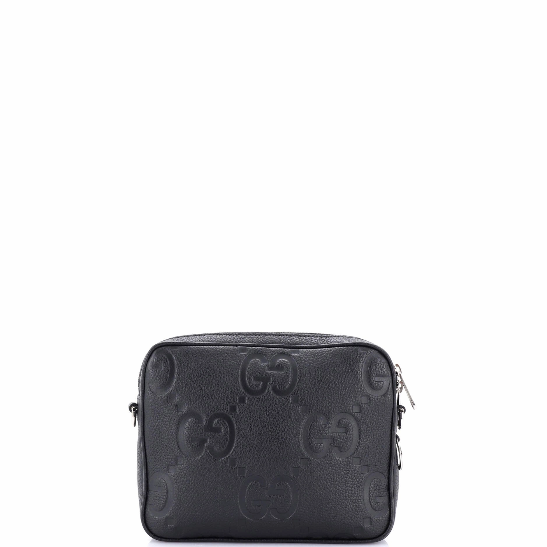 Front Pocket Crossbody Messenger Jumbo GG Embossed Leather Small