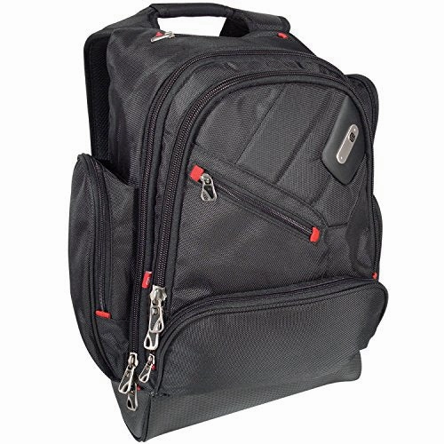 Ful Refugee Laptop Backpack, Holds a 15-Inch Laptop, MP3 Pocket with Headphone Audio Port, Black