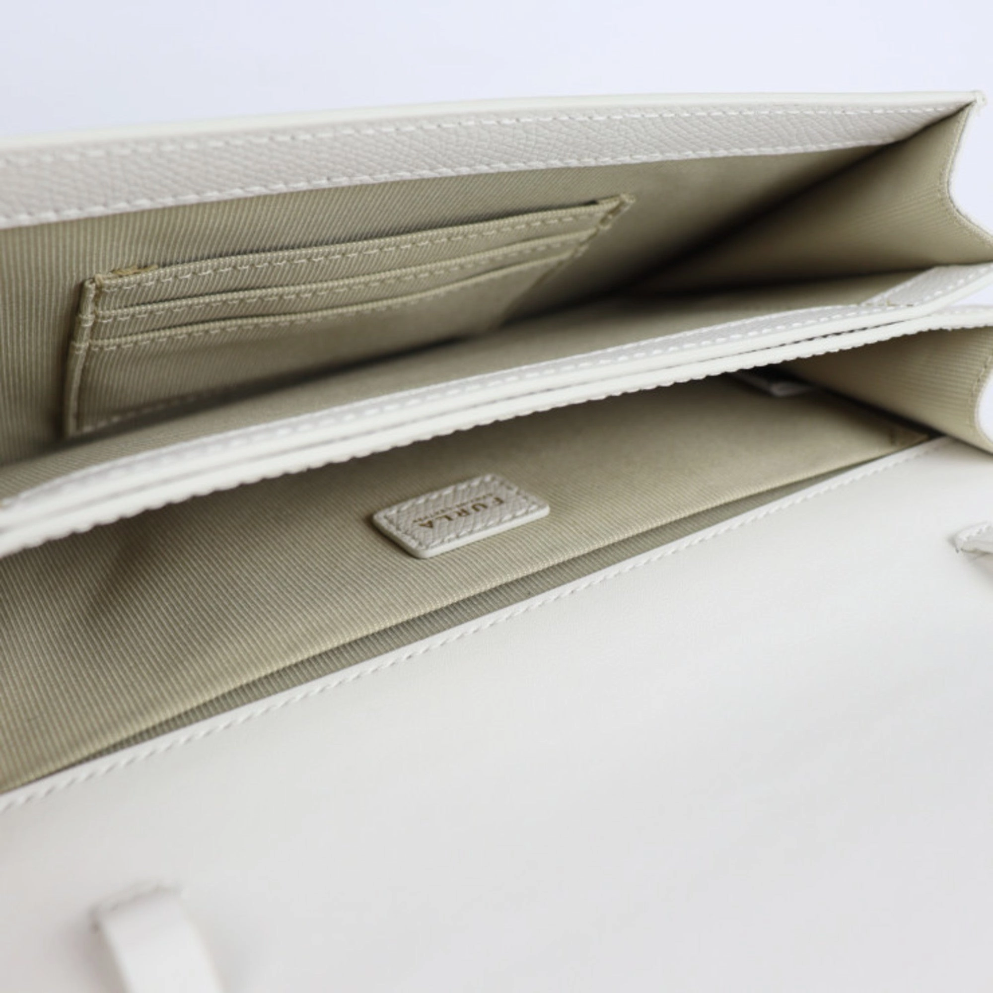 Furla  Leather Clutch Bag Handbag Shopping Bag Shoulder Bag (Pre-Owned)