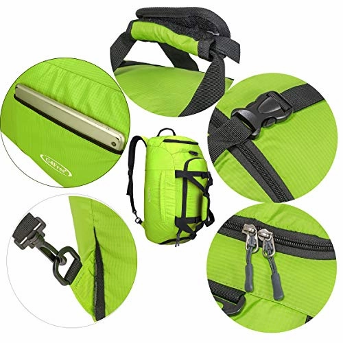 G4Free 3-Way Travel Duffel Backpack Luggage Gym Sports Bag with Shoe Compartment (Green)