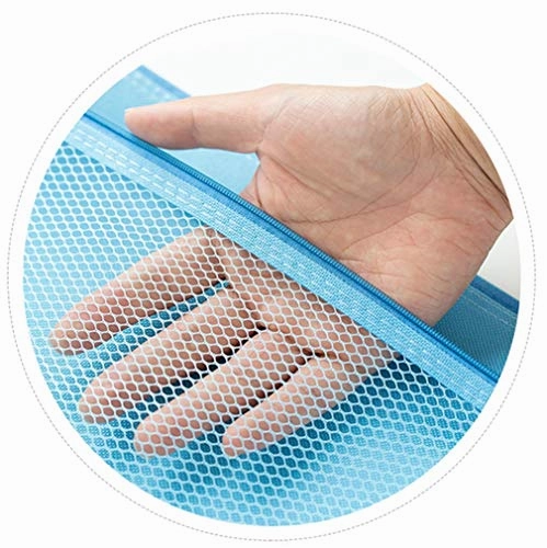 GADIEMKENSD A5 Zip Bags Mesh File Pockets with Waterproof Canvas Pouch Fit for Offices Stationery