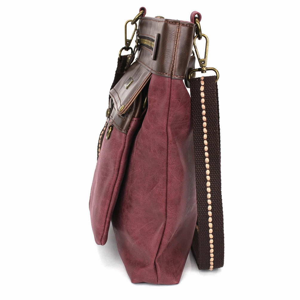 Gemini Crossbody - Burgundy
