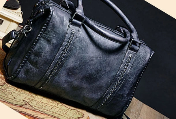 Genuine Handmade Vintage Leather Handbag Shoulder Bag Women Leather Purse