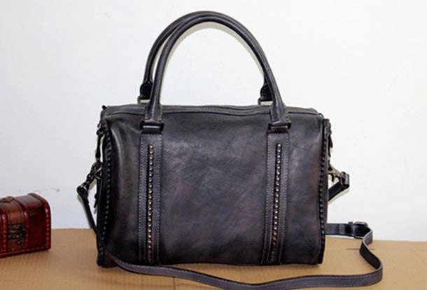 Genuine Handmade Vintage Leather Handbag Shoulder Bag Women Leather Purse