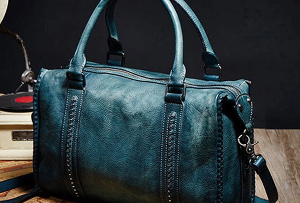 Genuine Handmade Vintage Leather Handbag Shoulder Bag Women Leather Purse