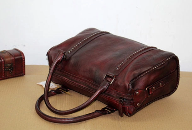 Genuine Handmade Vintage Leather Handbag Shoulder Bag Women Leather Purse