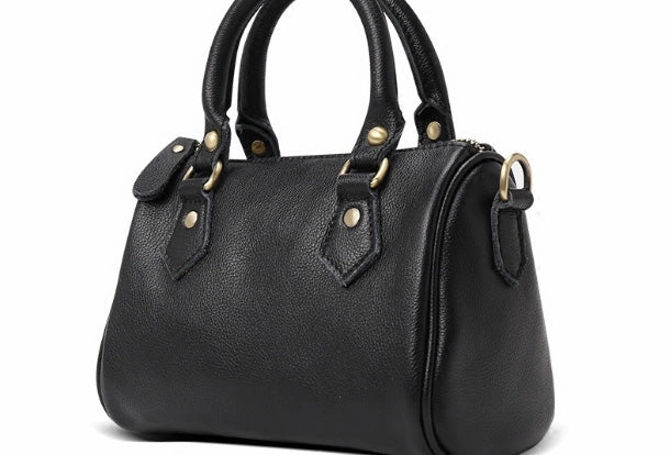 Genuine Leather Handbag Boston Bag Crossbody Bag Shoulder Bag Purse For Women