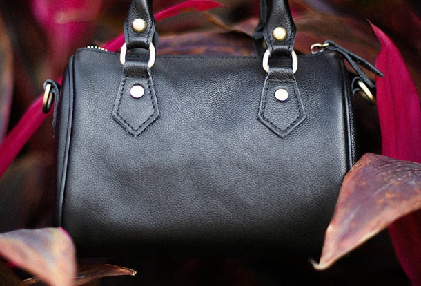 Genuine Leather Handbag Boston Bag Crossbody Bag Shoulder Bag Purse For Women