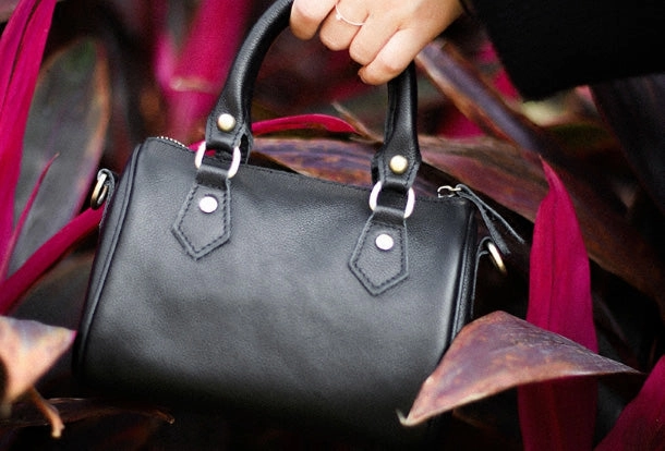 Genuine Leather Handbag Boston Bag Crossbody Bag Shoulder Bag Purse For Women
