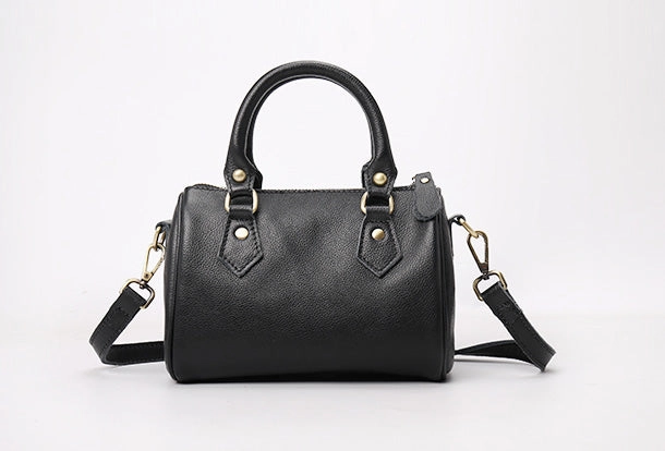 Genuine Leather Handbag Boston Bag Crossbody Bag Shoulder Bag Purse For Women