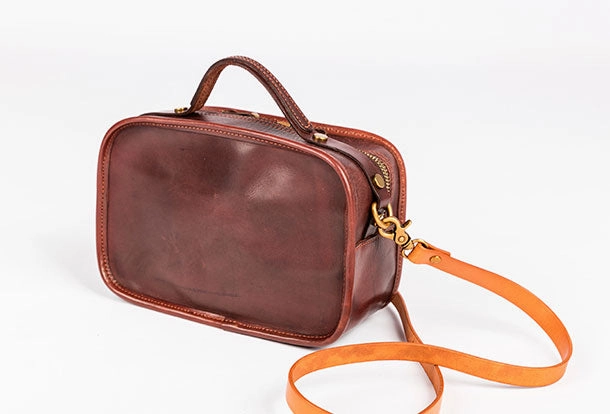 Genuine Leather Handmade Handbag Shoulder Bag Purse For Women