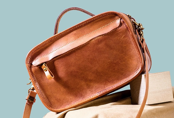 Genuine Leather Handmade Handbag Shoulder Bag Purse For Women