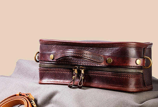 Genuine Leather Handmade Handbag Shoulder Bag Purse For Women