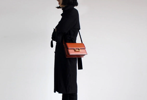 Genuine Leather Saddle Purse Bag Shoulder Bag for Women Leather Crossbody Bag