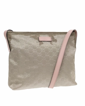 GG Canvas Shoulder Bag with Silver Accents