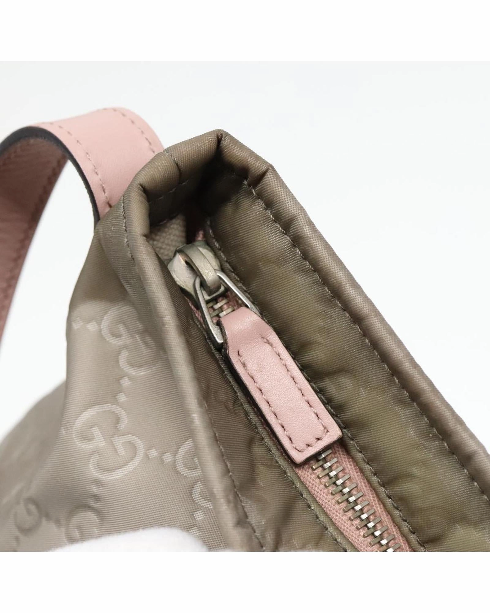 GG Canvas Shoulder Bag with Silver Accents