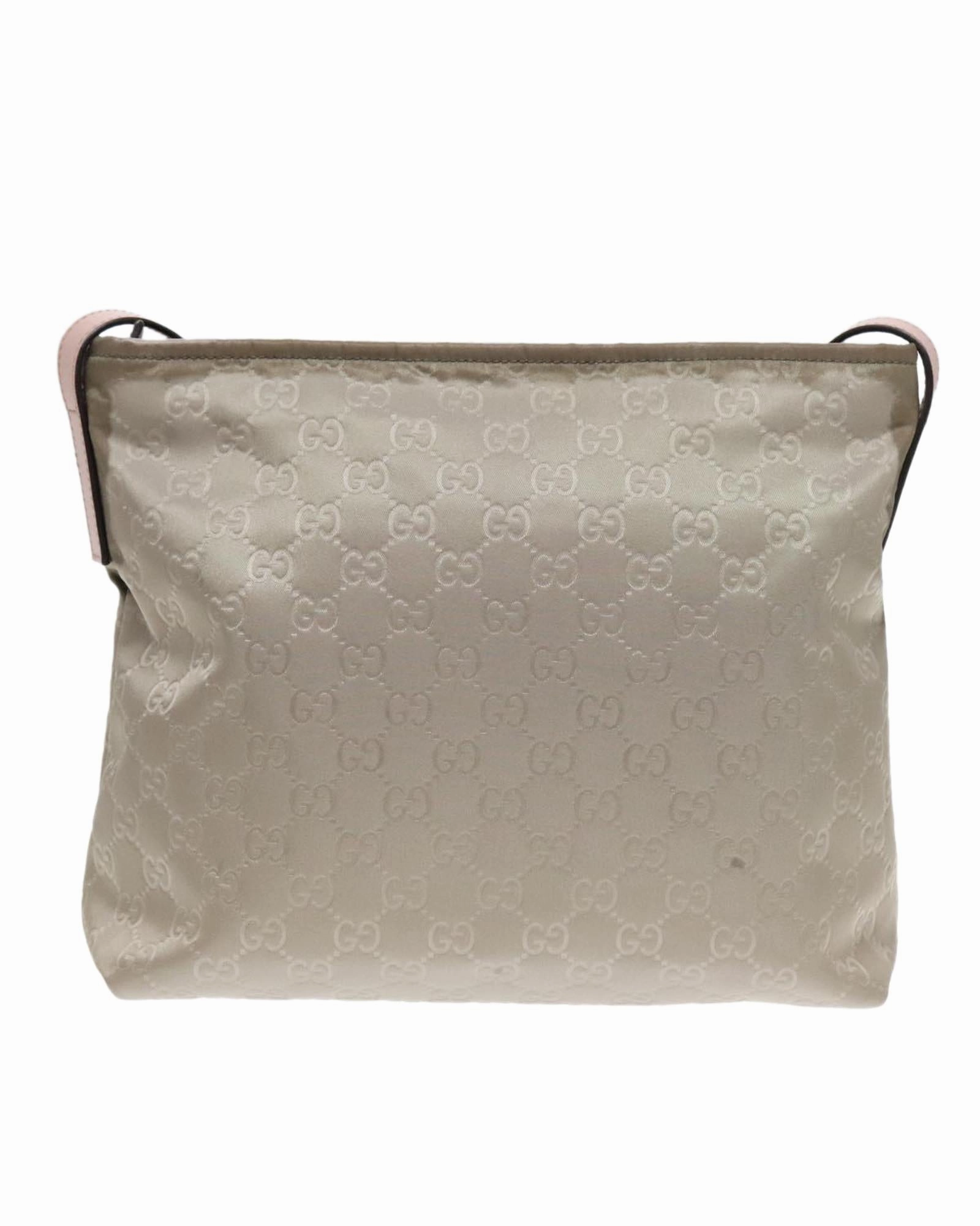 GG Canvas Shoulder Bag with Silver Accents