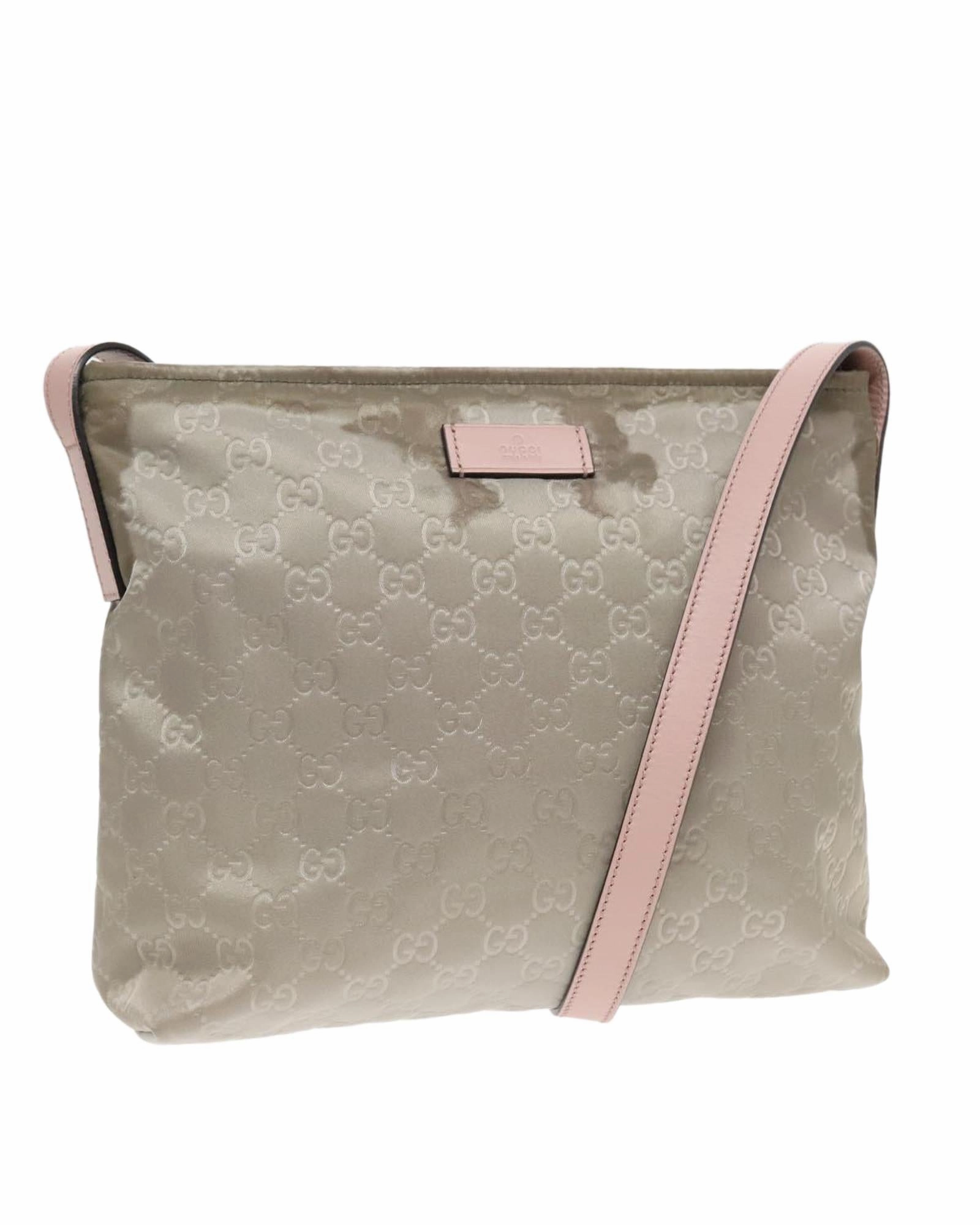 GG Canvas Shoulder Bag with Silver Accents