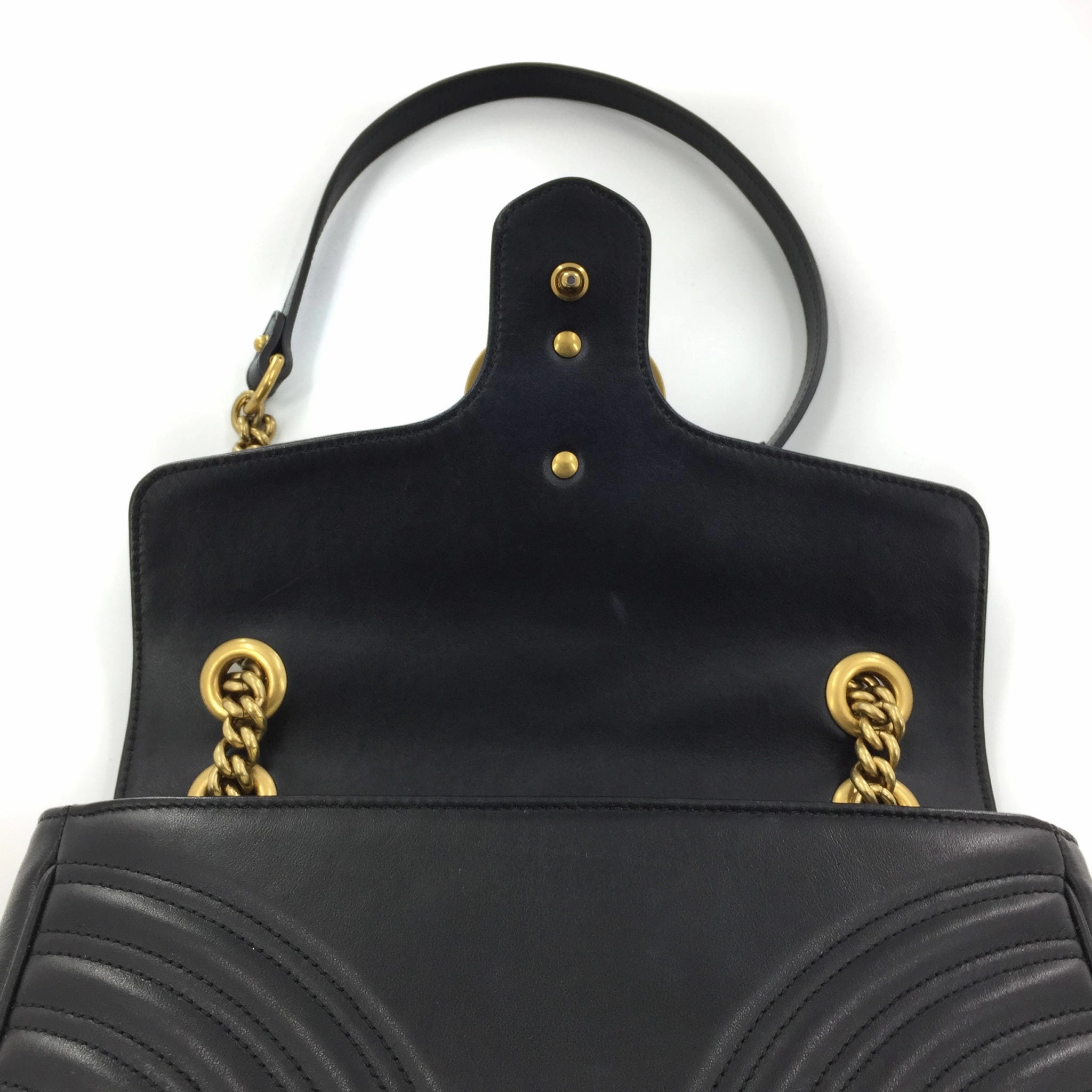 GG Marmont Black Small Matelass Shoulder Bag