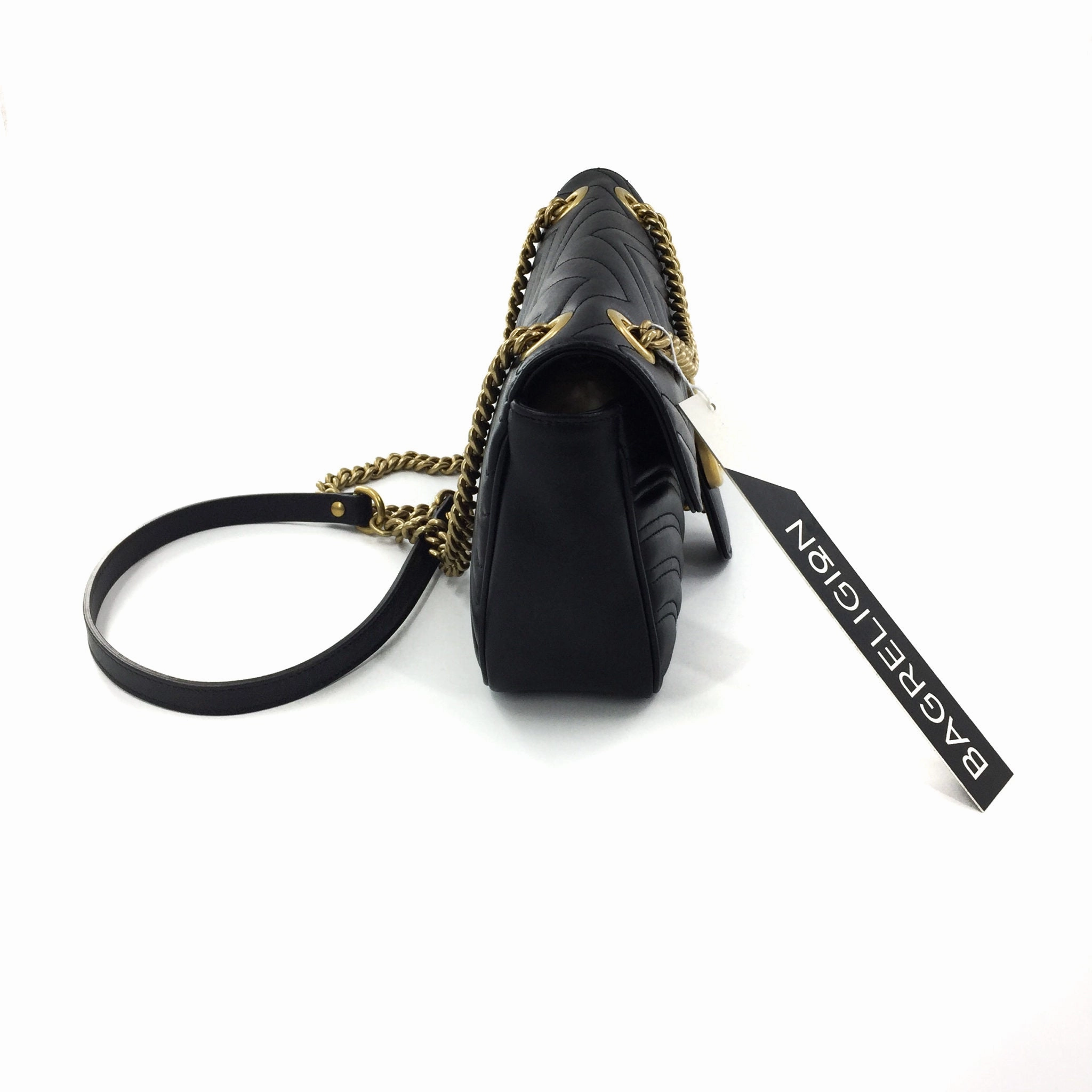 GG Marmont Black Small Matelass Shoulder Bag