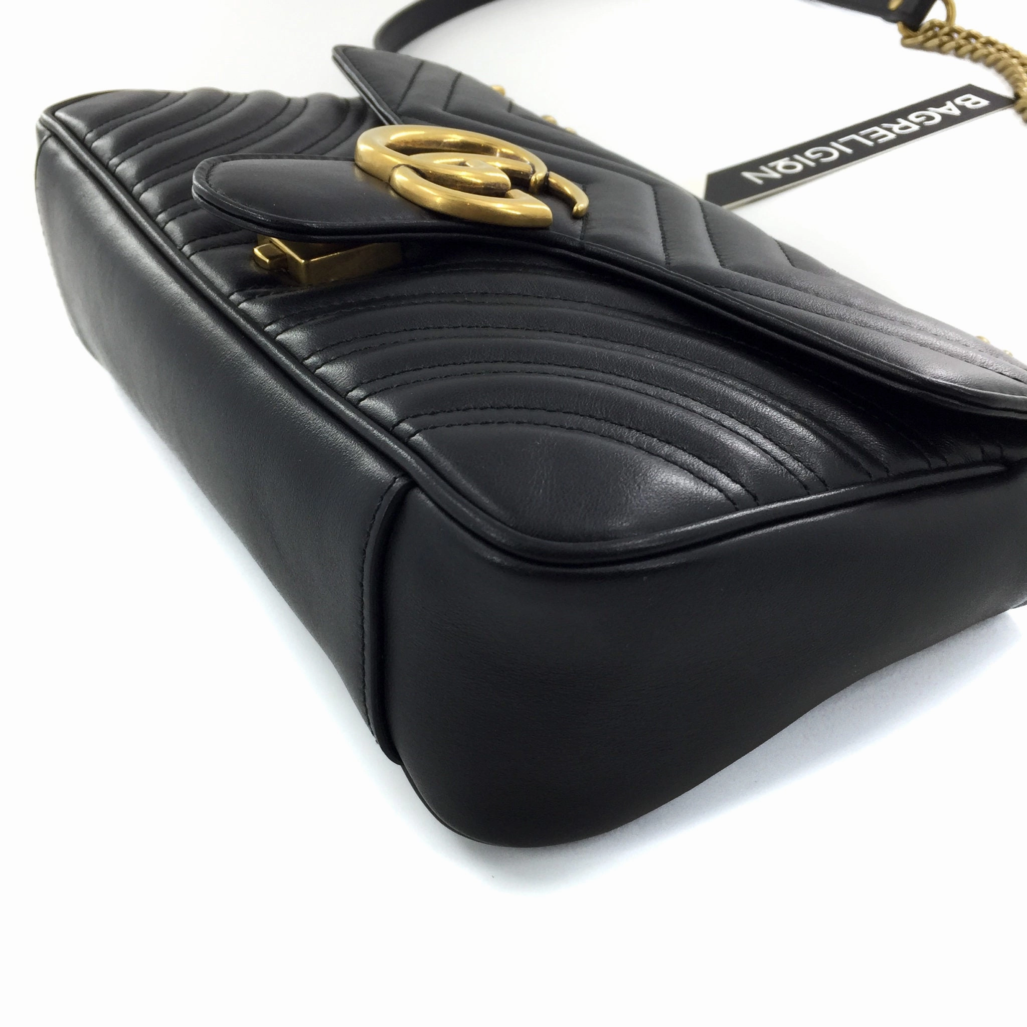 GG Marmont Black Small Matelass Shoulder Bag