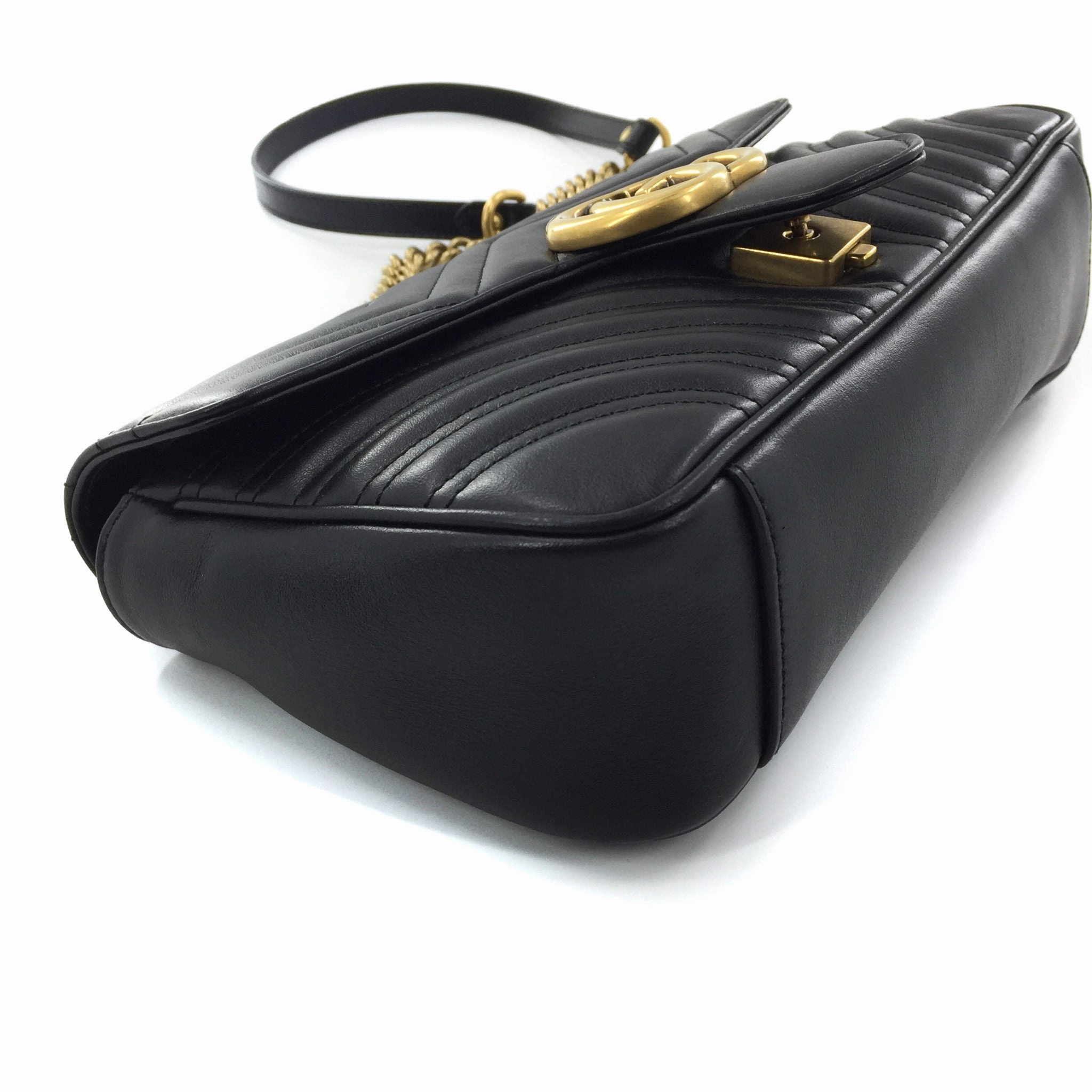 GG Marmont Black Small Matelass Shoulder Bag