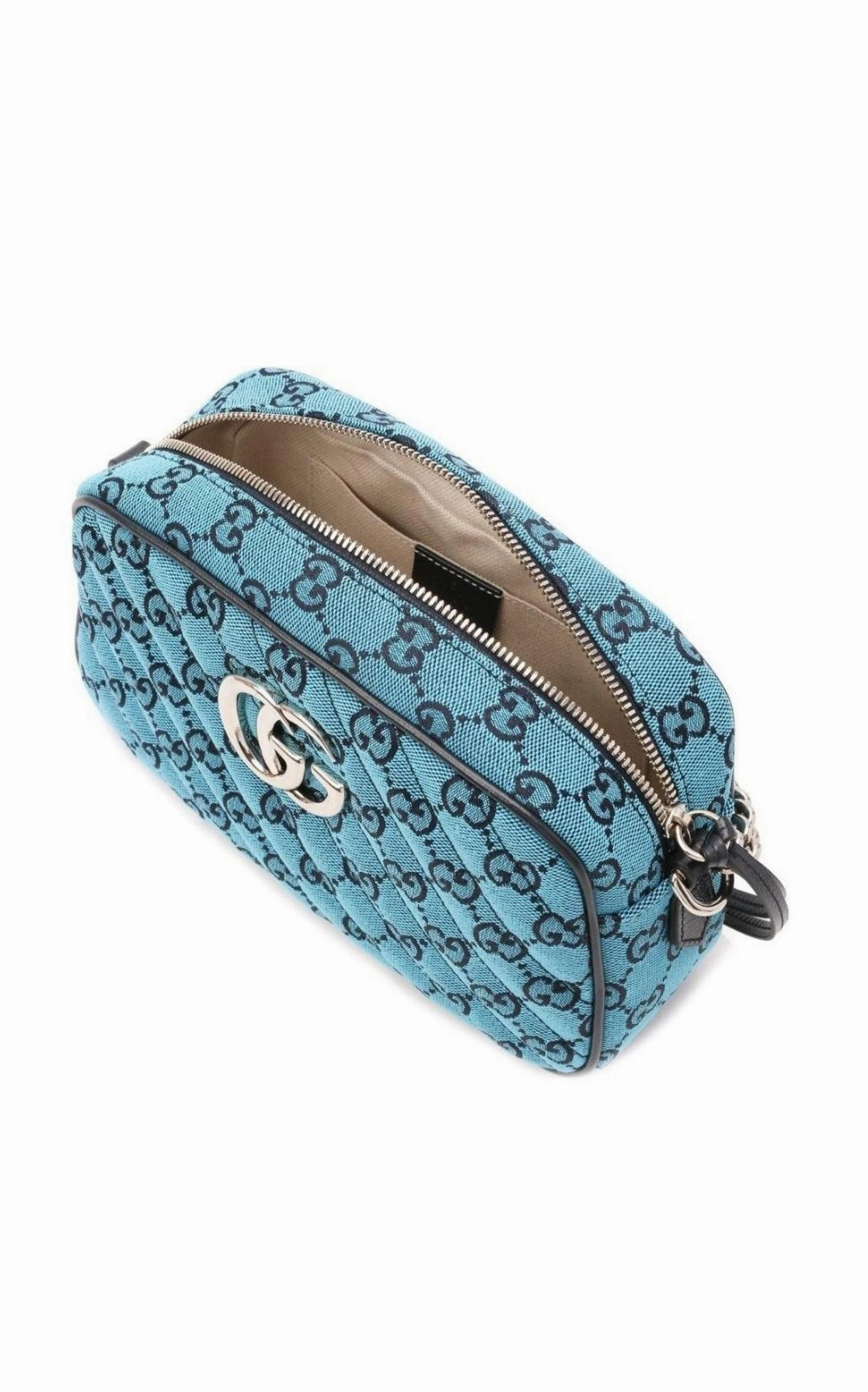 GG Marmont Quilted Crossbody Bag in Blue