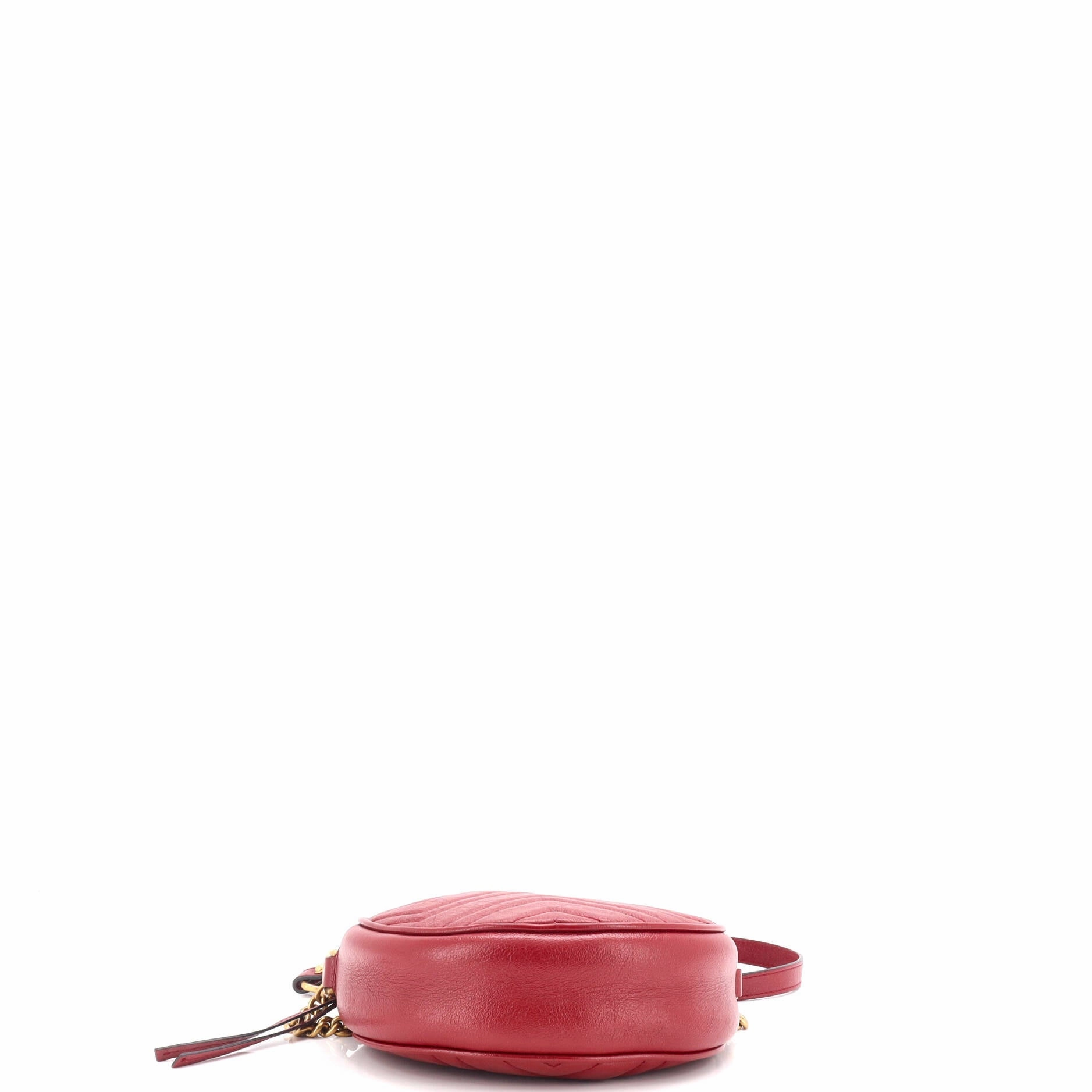 GG Marmont Round Shoulder Bag Matelasse Leather Mini