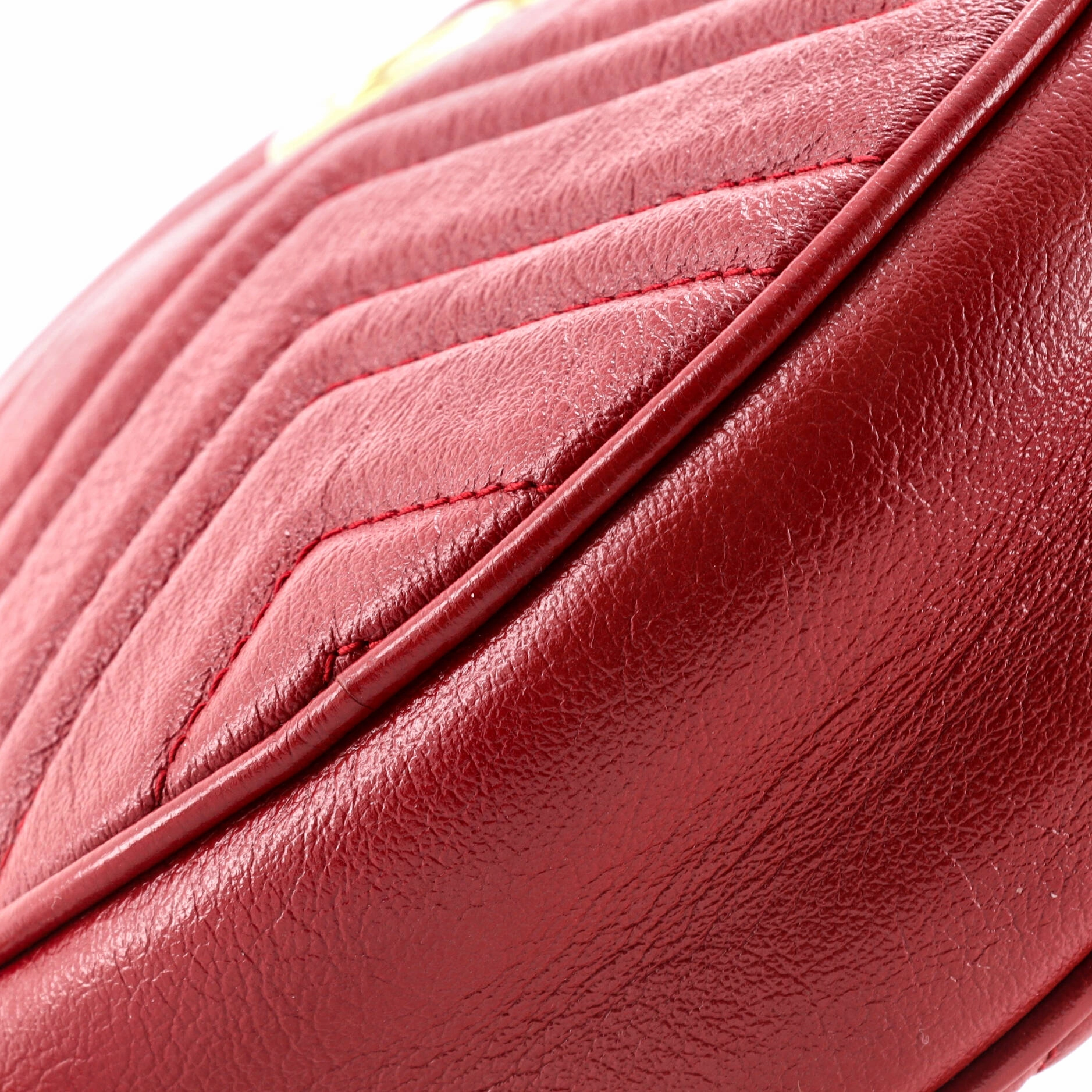 GG Marmont Round Shoulder Bag Matelasse Leather Mini