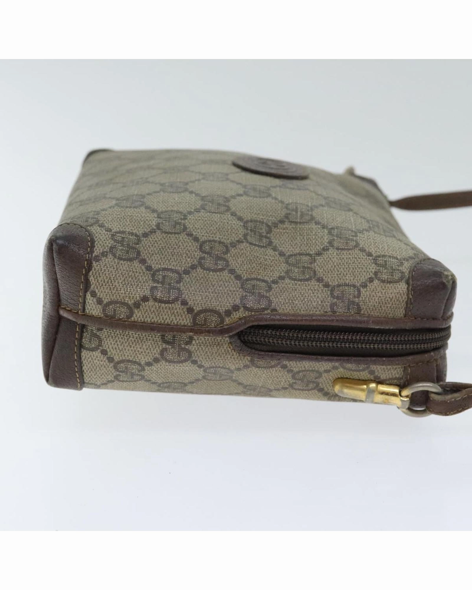 GG Supreme Web Sherry Line Shoulder Bag in PVC with Gold Details