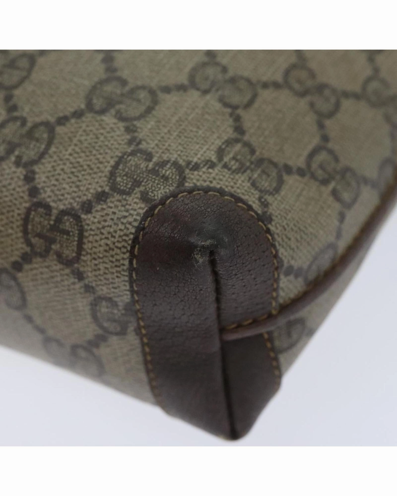 GG Supreme Web Sherry Line Shoulder Bag in PVC with Gold Details