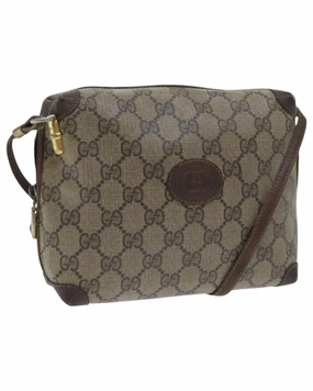 GG Supreme Web Sherry Line Shoulder Bag in PVC with Gold Details