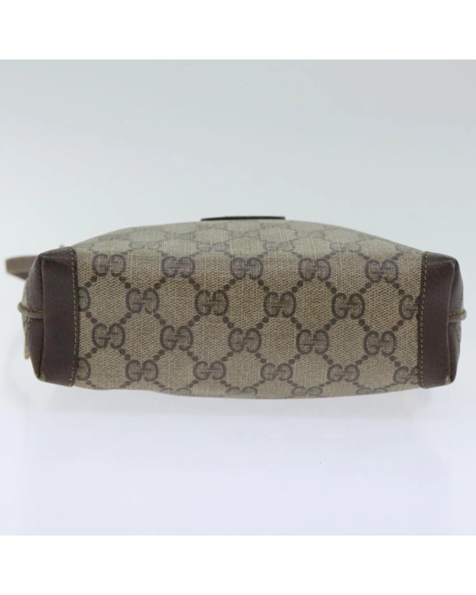 GG Supreme Web Sherry Line Shoulder Bag in PVC with Gold Details
