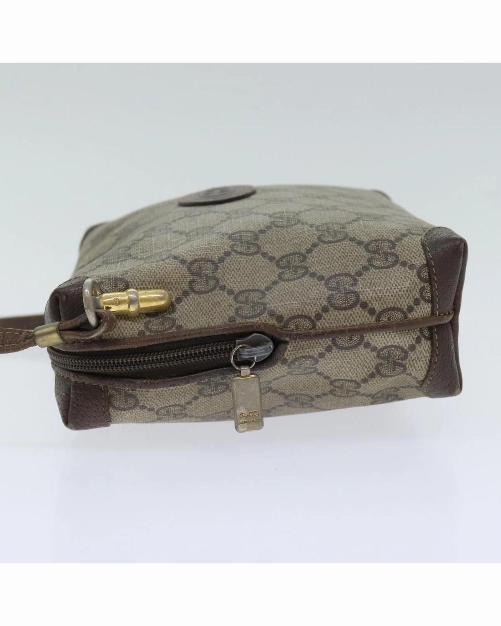 GG Supreme Web Sherry Line Shoulder Bag in PVC with Gold Details