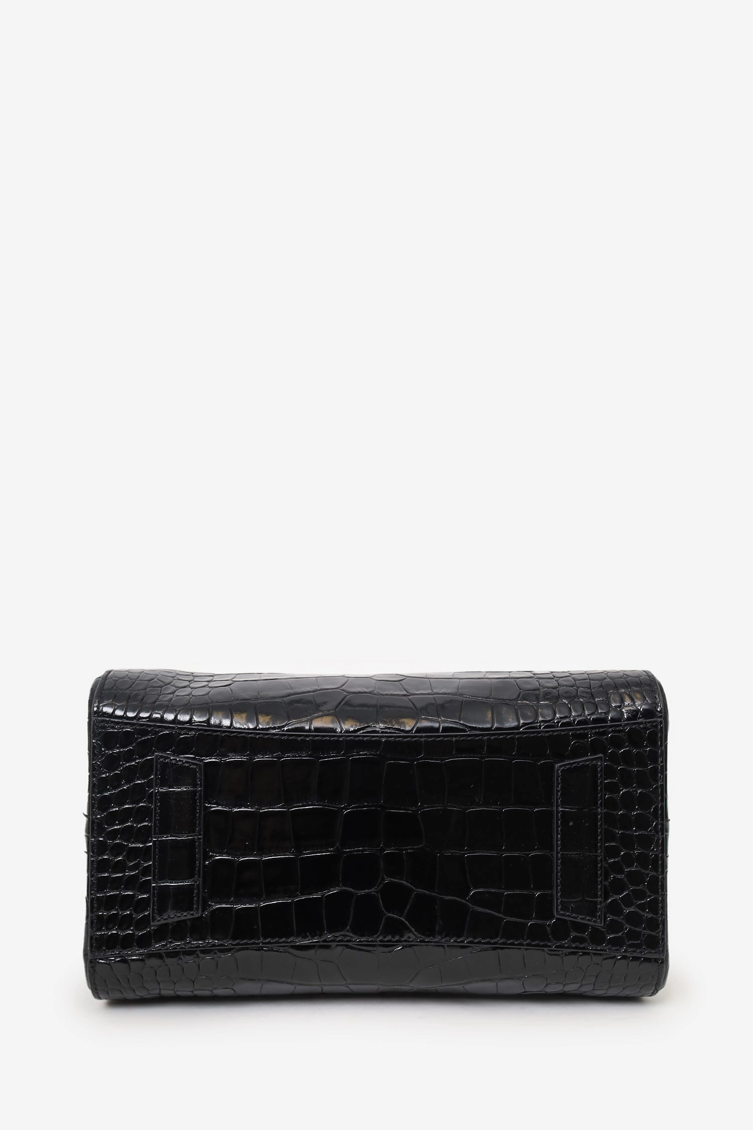 Givenchy Black Croc Embossed Small Antigona Top Handle with Strap