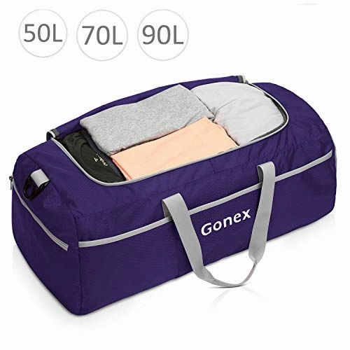 Gonex 70L Packable Travel Duffle, Lightweight Luggage Duffel Sports Gym Bag with Shoe Compartment