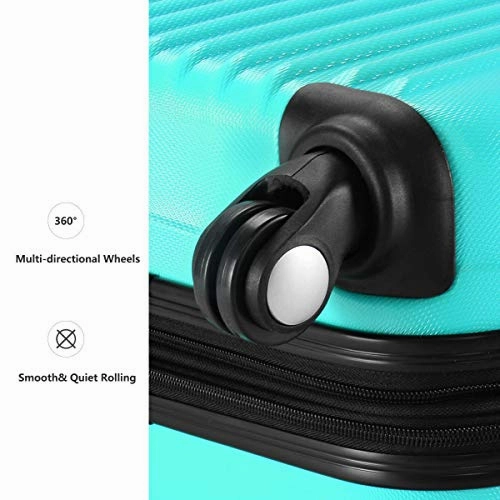 Goplus 20" Abs Carry On Luggage Expandable Hardside Travel Bag Trolley Rolling Suitcase Globalway