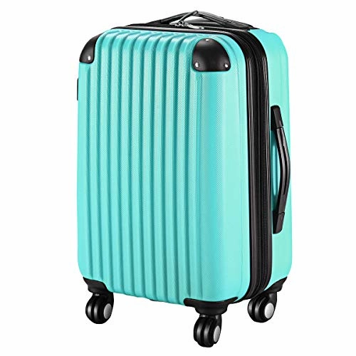 Goplus 20" Abs Carry On Luggage Expandable Hardside Travel Bag Trolley Rolling Suitcase Globalway