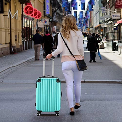Goplus 20" Abs Carry On Luggage Expandable Hardside Travel Bag Trolley Rolling Suitcase Globalway