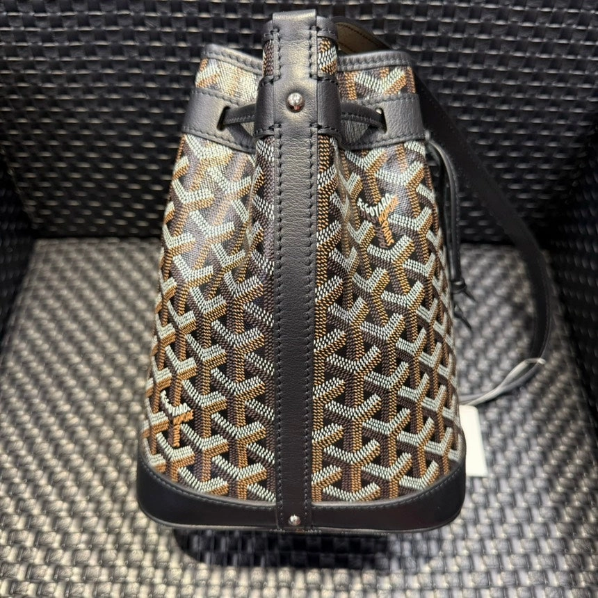 Goyard Black Monogram Bucket Shoulder Bag Medium