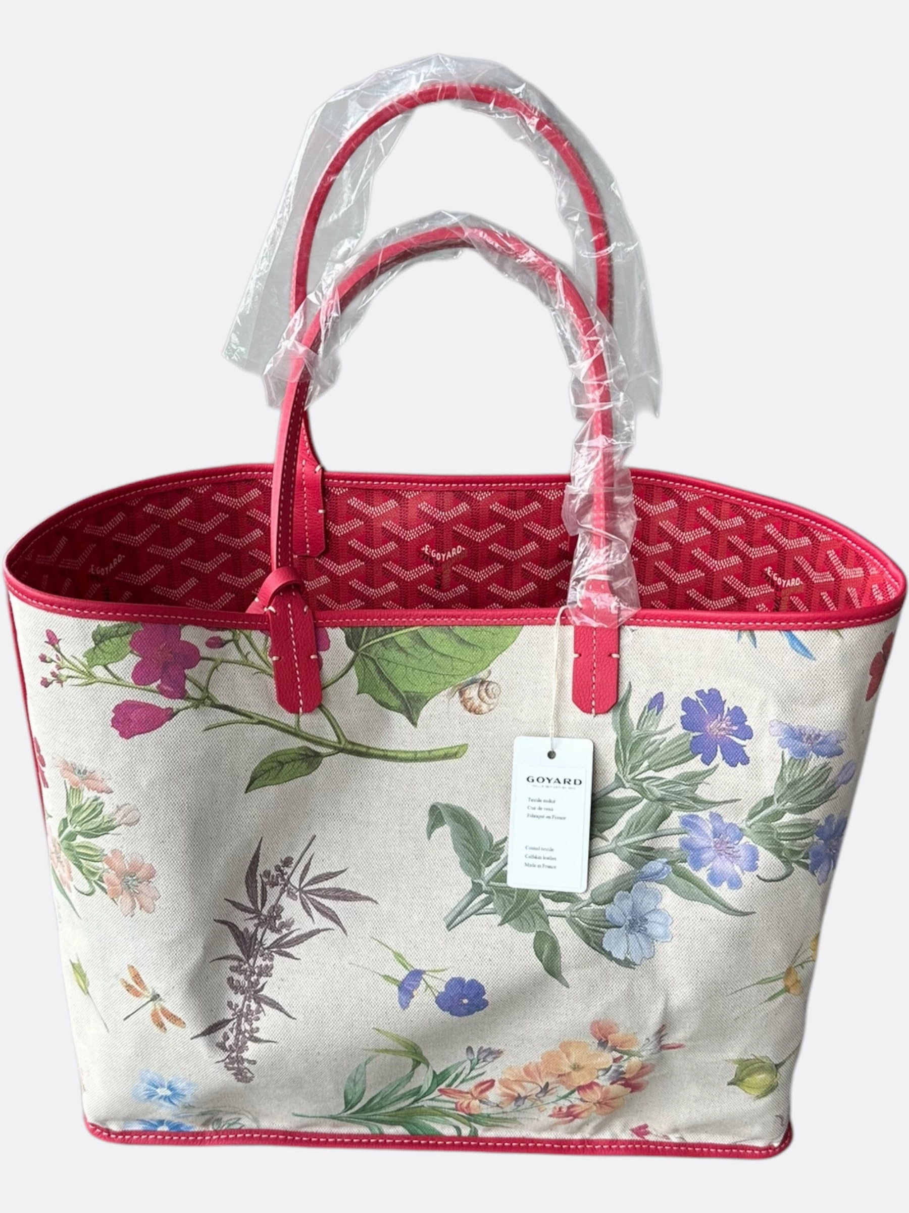 Goyard Fuchsia Pink Reversible St. Louis PM Tote Bag