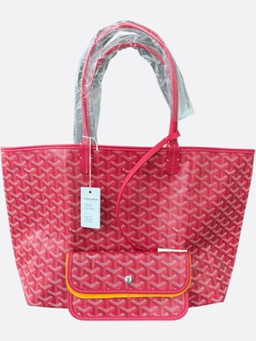 Goyard Fuchsia Pink Reversible St. Louis PM Tote Bag