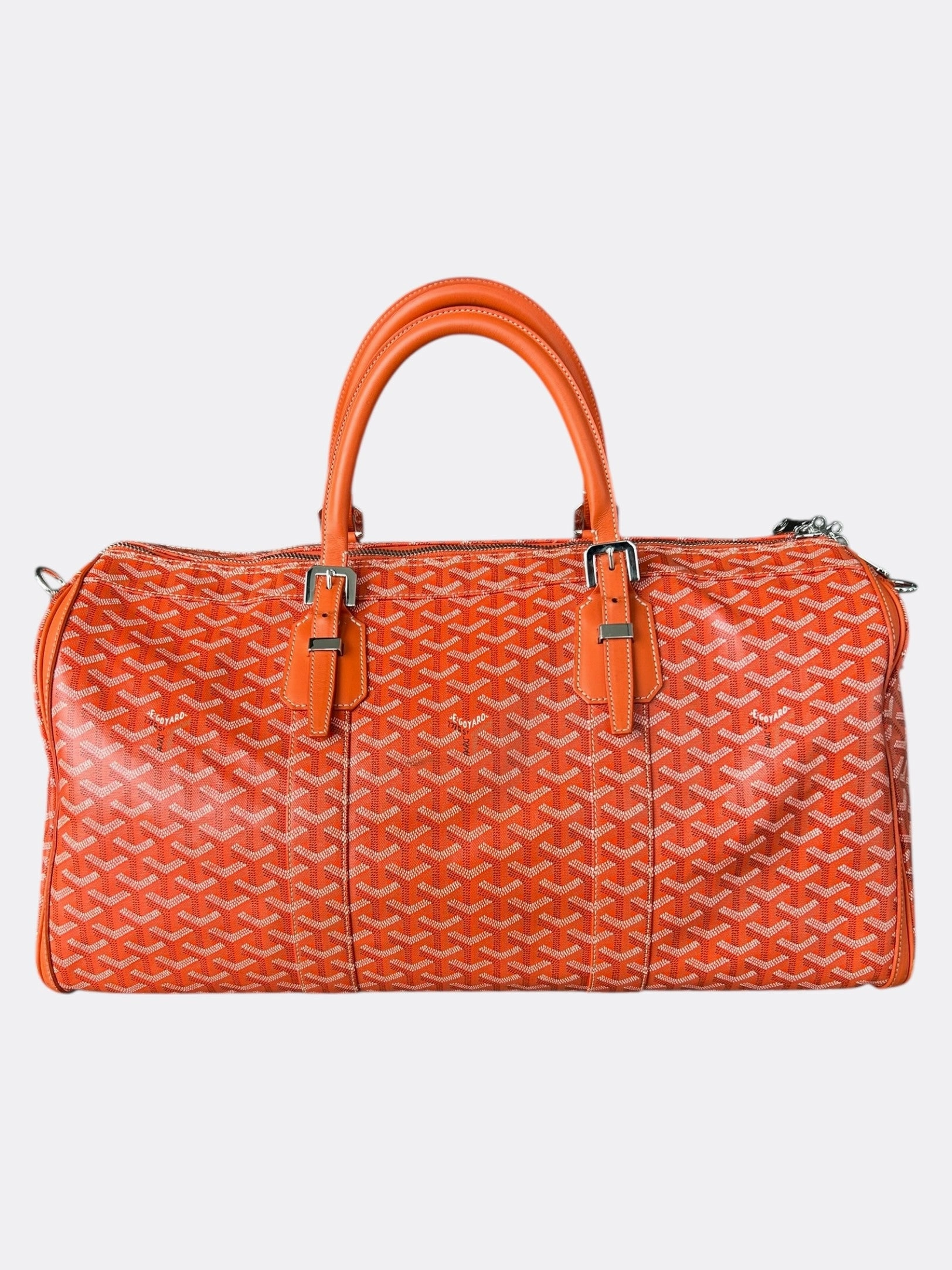 Goyard Orange Boston 50 Duffel Bag