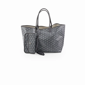 Goyard Saint Louis PM Grey Tote   hat clip