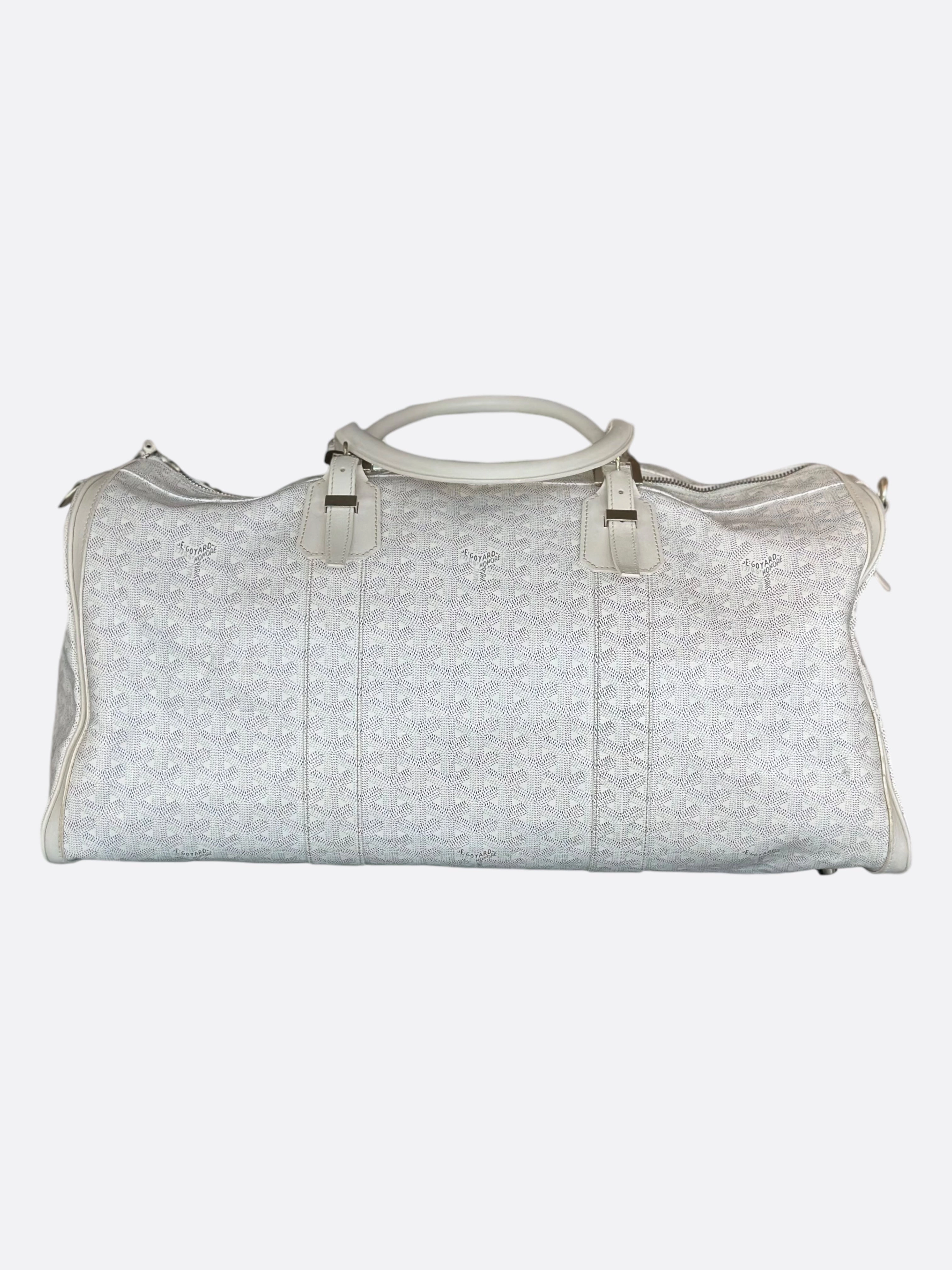 Goyard White Boston 50 Duffel Bag