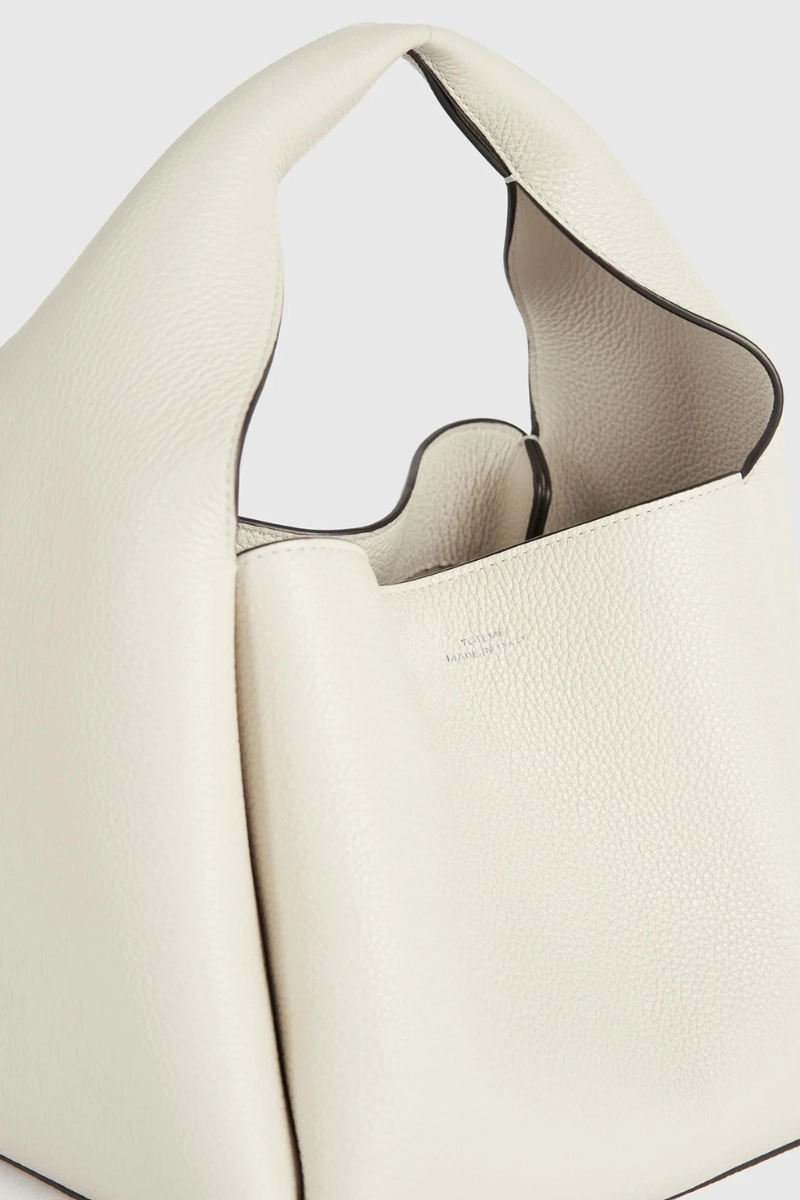 Grained-Leather Bucket Bag