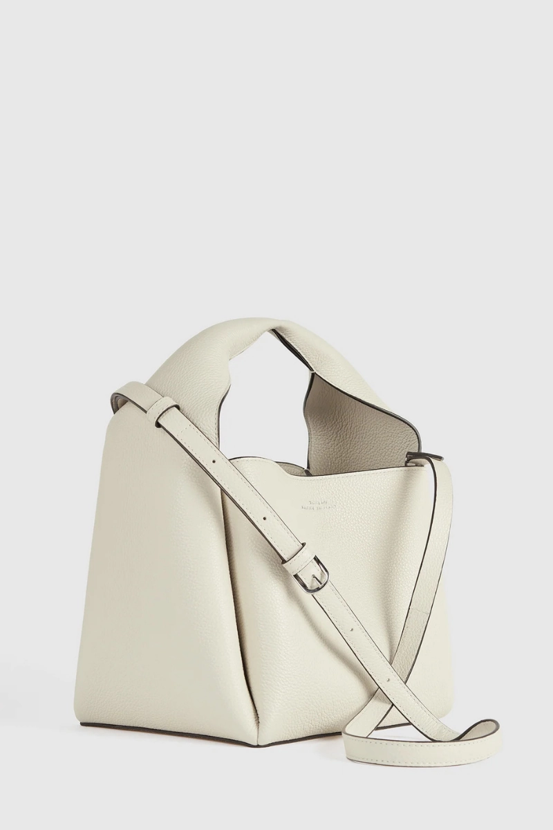 Grained-Leather Bucket Bag